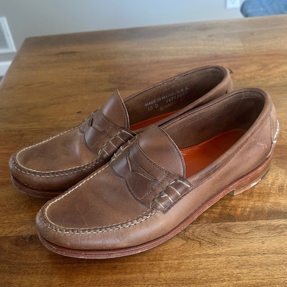 Rancourt & Co + Ball and Buck Beefroll Penny Loafers in Natural - size 10